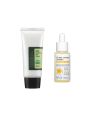 COSRX - Aloe Soothing Sun Cream SPF50+ PA+++ - 50ml + APLB - Retinol Vitamin C Vitamin E Ampoule Serum - 40ml Set