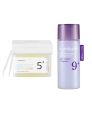 numbuzin - No.5+ Glutathione Vitamin Concentrated Toner Pad - 180ml/70pads (1pcs) & No.9 NAD+ PDRN Glow Boosting Toner - 30ml (1pcs) Set