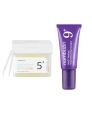 numbuzin - No.5+ Glutathione Vitamin Concentrated Toner Pad - 180ml/70pads (1pcs) & No.9 NAD+ Retinol Volumetox Eye Cream - 5ml (1pcs) Set